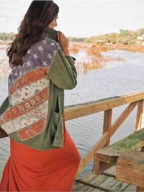 We The Free - Free People Spruce Military Shirt Jacket - Moss - Size Small